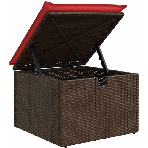  Set sofe 6 kom. 6-Broj sjedala Smeđa i crvena poliratan 230 x 117 x 85 cm Slike