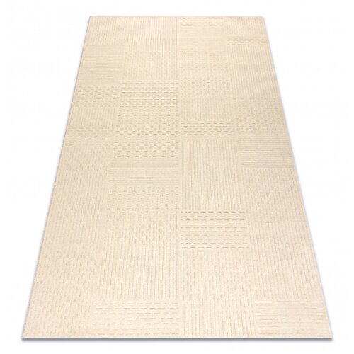 RugsX Volnena preproga TEXTURA 488.21.LA100 OSTA - Linije, geometrijski okvir, strukturna krem 160x230 cm, (5000218718) Cene
