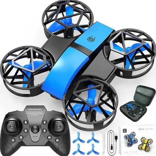 Mini dron sa WiFi 4K kamerom i za&scaron;titom elisa PLAVA Cene
