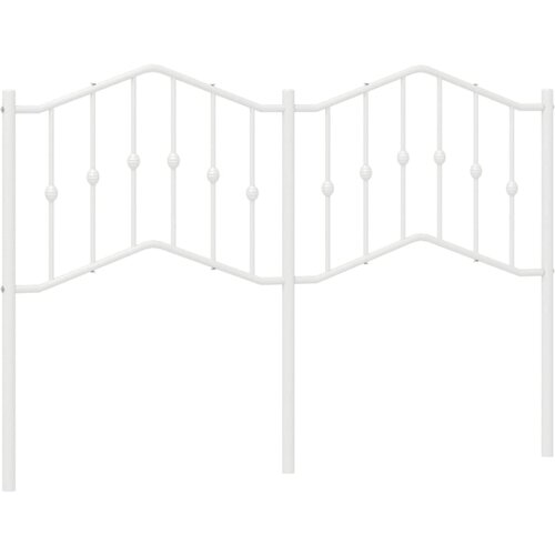 VidaXL Metalno uzglavlje bijelo 140 cm Slike