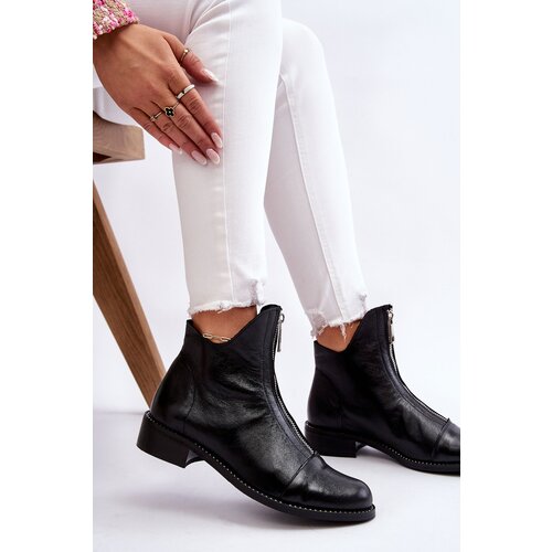 Zazoo Leather Zipper Boots Nicole Slike