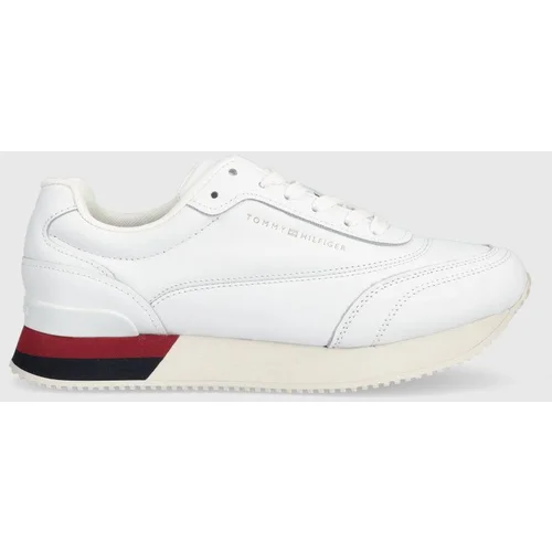 Tommy Hilfiger Superge FW0FW06836 LUX LEATHER SNEAKER bela barva