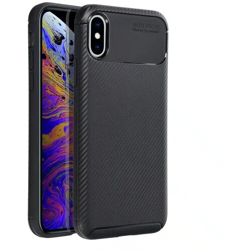 Carbon PREMIUM maska za iPhone X/XS crna Slike