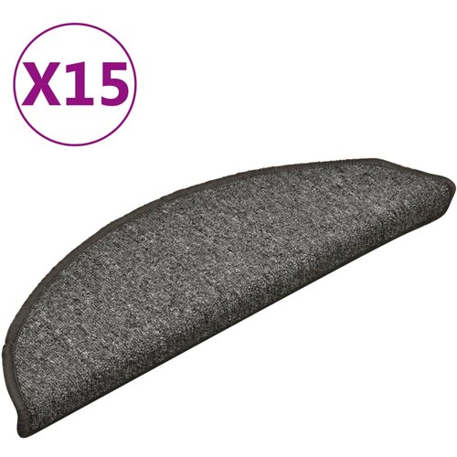Maison Chic Preproga, Ruge za stopnice 15 kosov temno sive 56x17x3 cm, (22120306) Cene