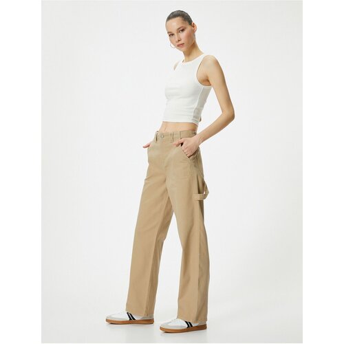 Koton Wide Leg Trousers High Waist Pocket Detailed Slike