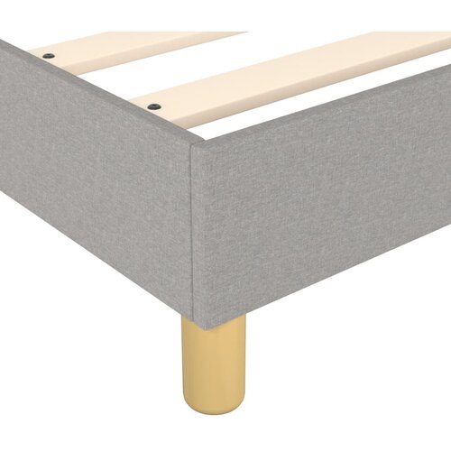  Okvir za krevet s oprugom svjetlosivi 200 x 200 cm od tkanine Slike