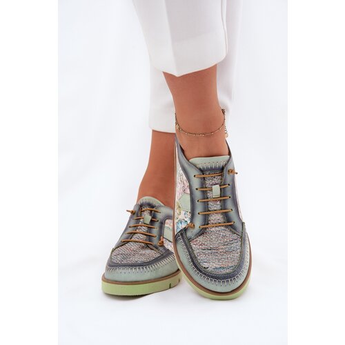 Maciejka Leather Ladies Shoes Patterned Cene