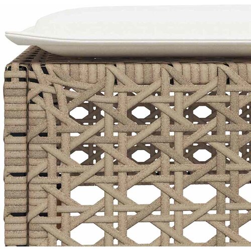 5-dijelni vrtni set sofa s jastucima bež od poliratana 63.5 x 63.5 x 62 cm Slike