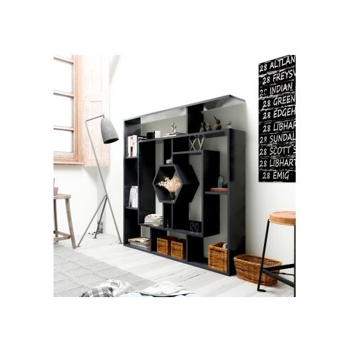 Hanah home polica za knjige labrina black Slike