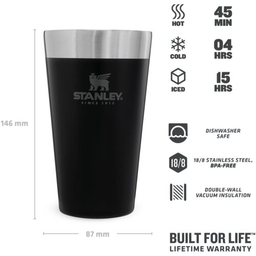 Stanley Adventure Beer Pint 0,47 L Matte Black Pebble Cene