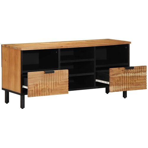TV ormar s ladicama Smeđa 100 x 33,5 x 46 cm Čvrsto drvo manga Cene