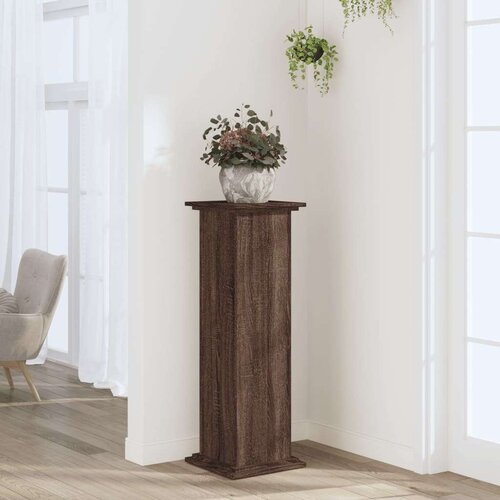 VidaXL Stalak za biljke boja hrasta 33 x 33 x 100 cm konstruirano drvo Slike