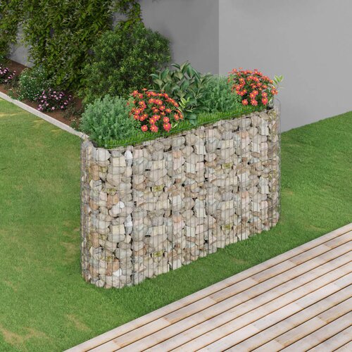 vidaXL Visoka greda gabion pocinkano železo 190x50x100 cm Cene