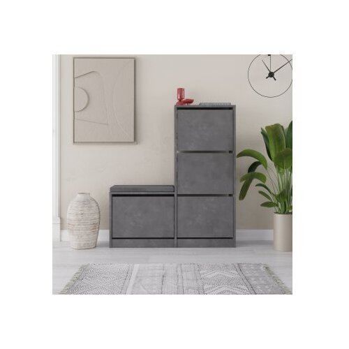 Hanah home Stalak za cipele 105x118,5x26cm Siva Slike