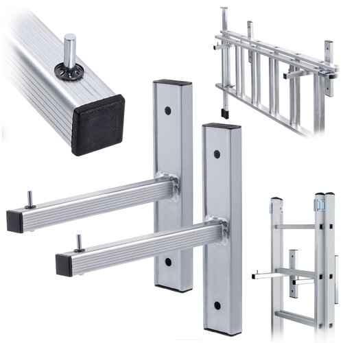 KADAX Stenski obe&scaron;alnik za lestev, aluminijast kavelj, 2 kosa, 80 kg, (5000346211) Cene