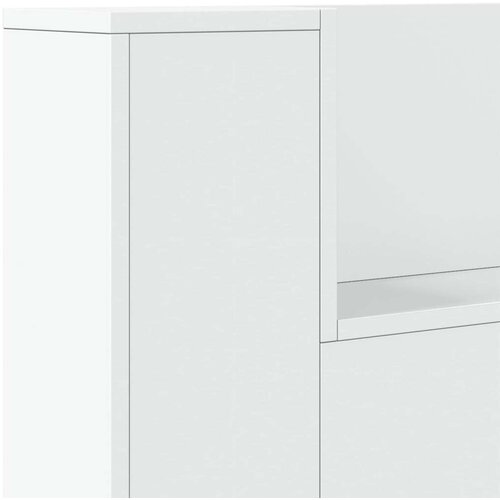 Krevetna ploča s LED-om s policom Bijelo 160 x 16 5 x 103 5 cm - Bijelo 160 cm Slike