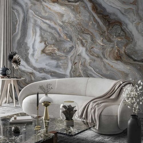  Foto tapeta - Stone Abstractions - Marble Textures in Neautral Tones 392x280 Samoljepljiva Cene