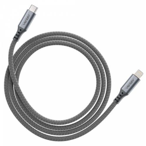 Ventev podatkovni kabel V224372 Lightning na Type C dožina 1,2 m Fast charge - Made for Apple - siv pleten Slike