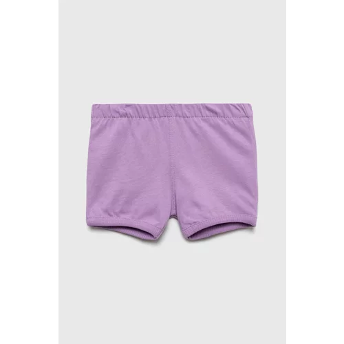 United Colors Of Benetton Dječje pamučne kratke hlače boja: ljubičasta, glatki materijal