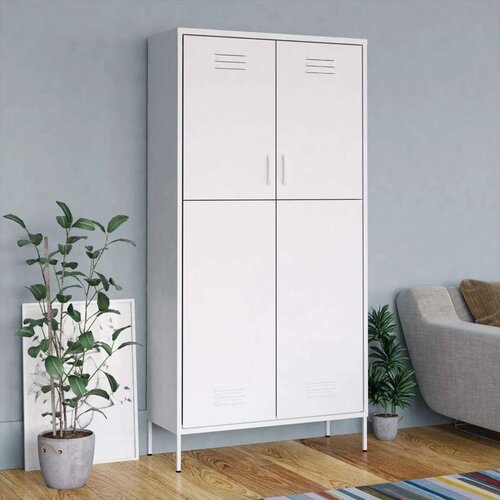 vidaXL ormar bijeli 90 x 50 x 180 cm čelični Cijene