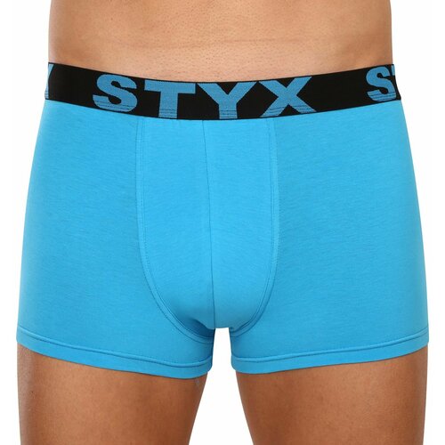 STYX Men's boxer shorts sports rubber light blue Cene