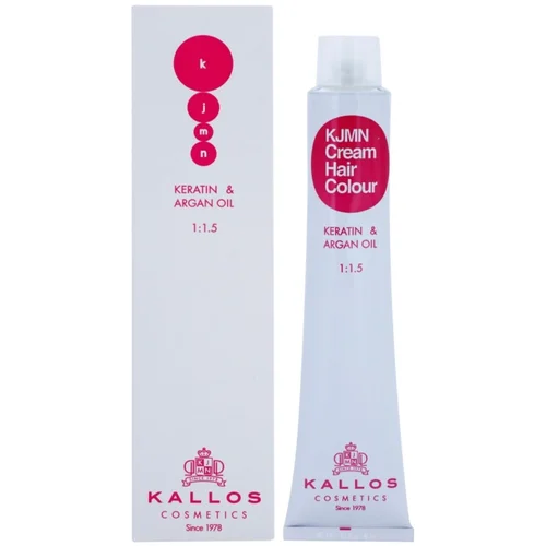 Kallos KJMN Cream Hair Colour Keratin & Argan Oil boja za kosu s keratinom, kolagenom i arganovim uljem nijansa 9.3 Very Light Golden Blond 100 ml