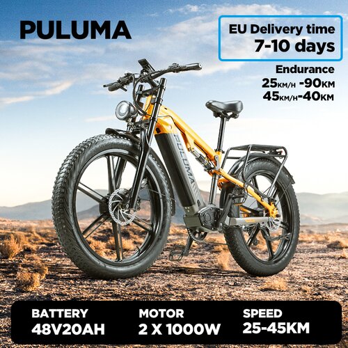 BENFUTO Električno kolo Pluma PH003, dvojni motor 2*1000 W, baterija 48 V 20 AH, polno vzmetenje, barvni zaslon, (21381908) Cene