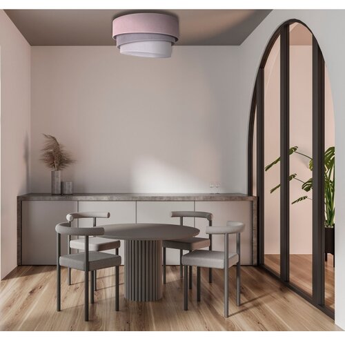  duolla - plafonska svetiljka trio, 1xE27/15W/230V, prečnik 45 cm, roze/siva/bela Slike