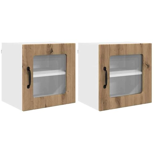 VidaXL zidni kuhinjski ormarić 2 pcs umjetnički hrast 40 x 31 x 40 cm Slike