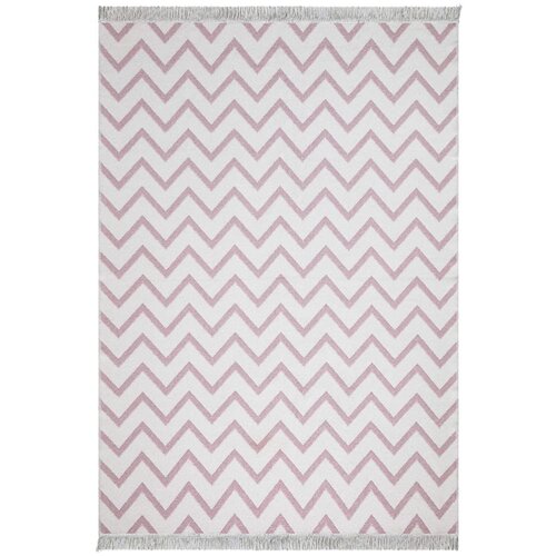 Oyo home bijelo-ružičasti pamučni tepih Duo, 160 x 230 cm Slike