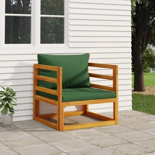  stolica sa zelenim jastucima od masivnog drva bagrema