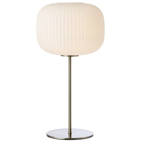 Marksl&amp;ouml;jd Bijela/u srebrnoj boji stolna lampa sa staklenim sjenilom (visina 50 cm) Sober &amp;ndash; Slike