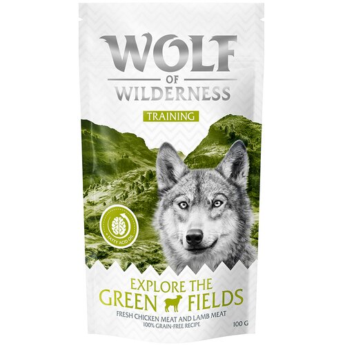 Wolf of Wilderness Training “Explore the Green Fields" piščanec & jagnjetina - 3 x 100 g Cene