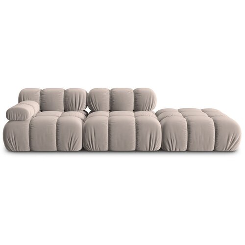 Micadoni Home bež žametna sedežna garnitura 282 cm bellis &amp;ndash; Slike