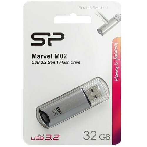 SiliconPower SP USB 3.2 FLASH DRIVE MARVEL M02 32GB SILVER Slike