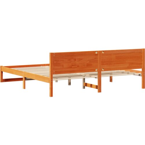  Konstrukcija postelje Rjava 200 x 200 cm Trden borov les, (5000022987) Slike