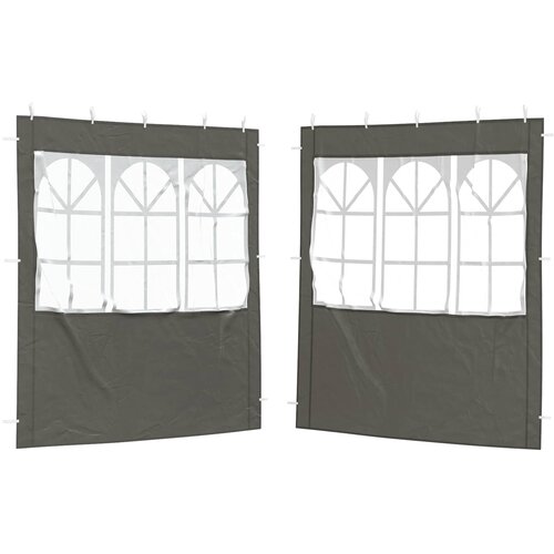 vidaXL Stranska stena zabavnega &scaron;otora 2 pcs 200 x 195 cm Antracit, (5000218939) Cene