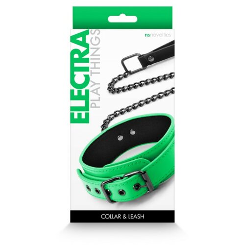 Electra - Collar &amp; Leash - Green NSTOYS0952 Cene