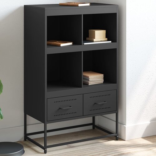 vidaXL Visoka omara črna 68,5x39x111,5 cm hladno valjano jeklo Cene