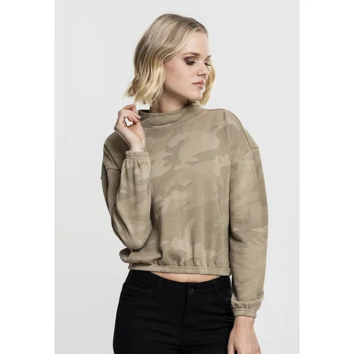 Urban Classics Women's Camo Crew turtleneck with sand mask