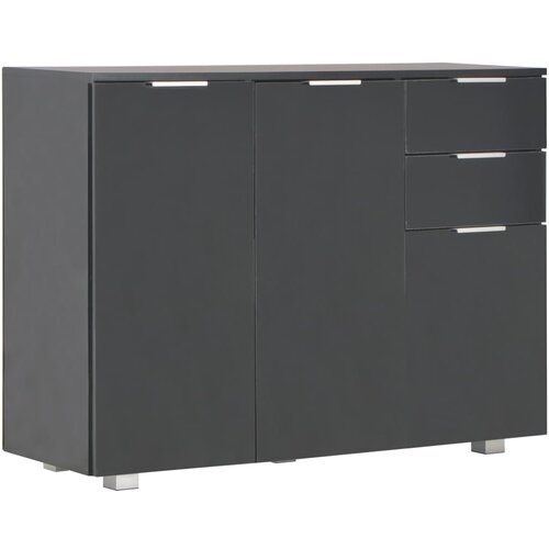 Maison Chic Komoda - Predalnik visok sijaj črna 107x35x80,5 cm, (21715556) Slike