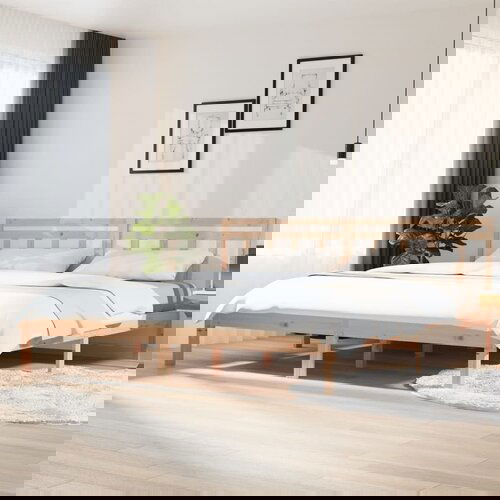 Furnova Posteljni okvir iz trdne borovine 200x200 cm, (21934391) Slike