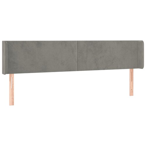 Maison Chic vzglavna omarica - nočna omarica - posteljna omarica z u&amp;scaron;esi svetlo sivo 183x16x78/88 cm žamet, (21709117) Slike