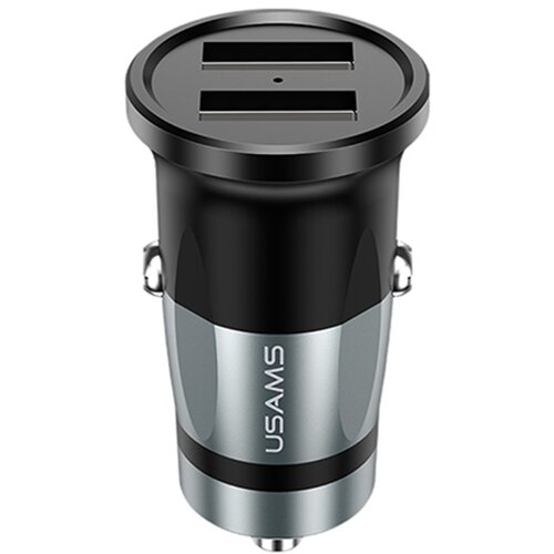 Usams avtopolnilec 12/24V univerzalni črn z dvojnim usb izhodom CC048 izhodna moč 3,4A Slike