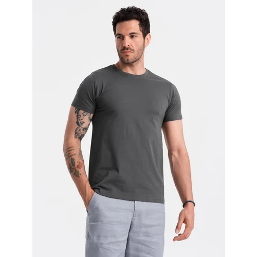 Ombre Men's classic cotton BASIC T-shirt - graphite