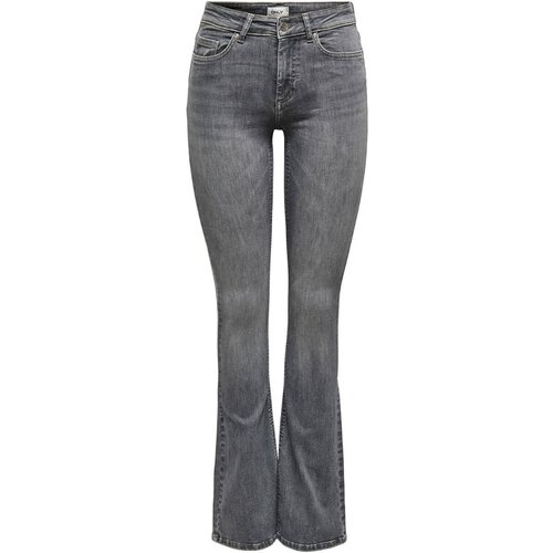 Only Kavbojke slim ONLBLUSH LIFE MID FLARED TAI0918 15233721 Siva Cene