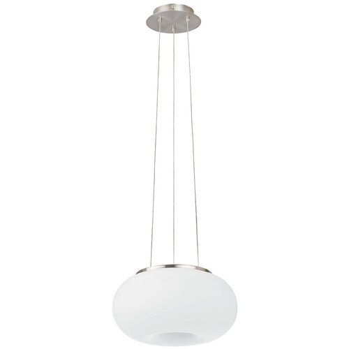 Eglo Bela/v srebrni barvi viseča svetilka s steklenim senčilom ø 28 cm OPTICA – Cene