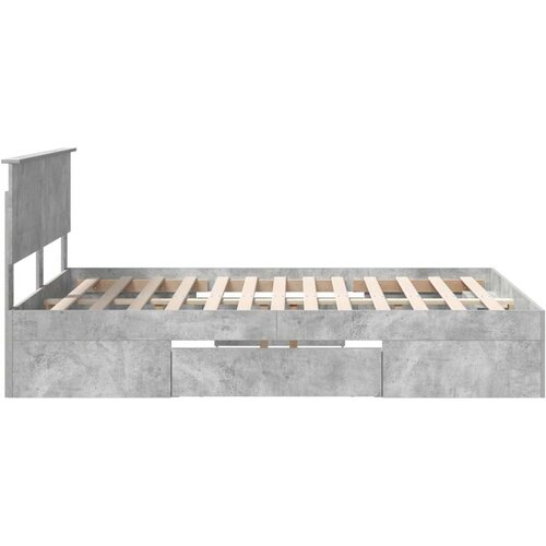  Okvir za krevet s uzglavljem Betonski sivi 160 x 200 cm - Beton siva 160 x 200 cm Slike