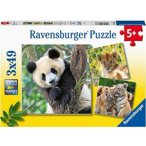 Ravensburger puzzle &ndash; Panda/ tigar/ lav - 3x49 delova Cene