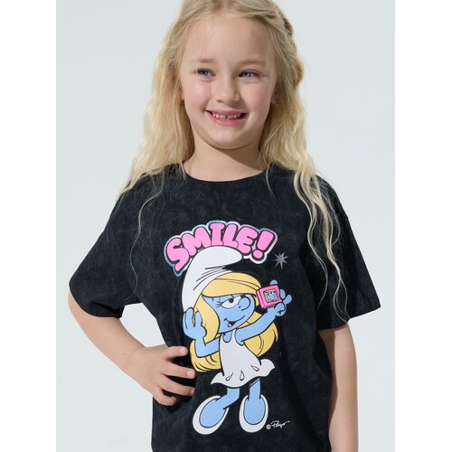 Sinsay Pamučna majica s printom The Smurfs Slike